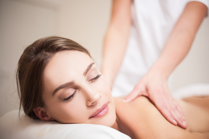 Young woman massage at spa