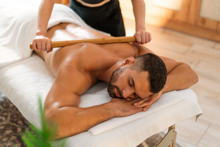 Massage aux bâtons de bambous - récupération sportive - ETSN Santé Bien-Être